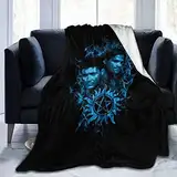 Zuyau Weiche und Bequeme 60 * 80 Zoll Schlafsofa Decke,Sam und Dean Blue Flame Supernatural Fleece Flanell Throw Lightweight Ultra-Soft