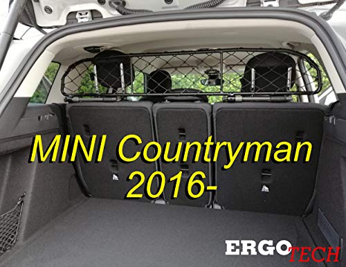 ERGOTECH Trenngitter Hundegitter für MINI Countryman (ab BJ 2016), RDA65-HXXS16, für Hunde und Gepäck