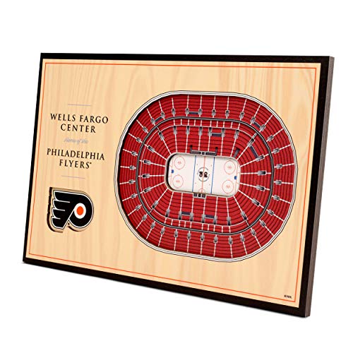 YouTheFan NHL Philadelphia Flyers Philadelphia Flyers Schreibtisch-Stadion-Ansicht, Holzmaserung, Schreibtisch