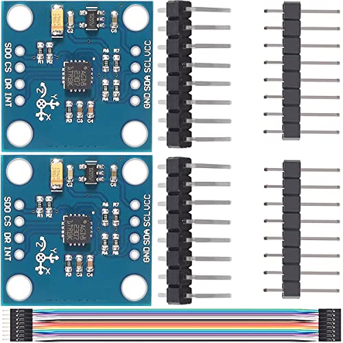 Youmile 2 Stück L3G4200D Drei-Achs-Digital-Gyroskop-GY-50-Sensor-Modul IIC/SPI-Kommunikationsprotokoll, mit DuPont-Kabel, für Arduino