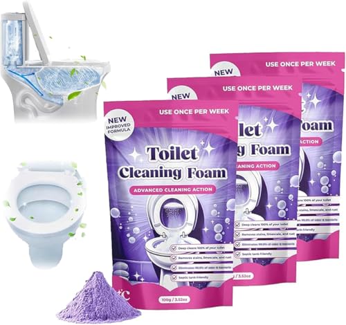 FizzClean WC-Reiniger: Fizz Clean WC-Reinigungsschaum, Insta-Action FizzClean Schaum für strahlend saubere Toilette ohne Aufwand, beseitigt Flecken in 20 Minuten, scheuerfreie Reinigung (3)