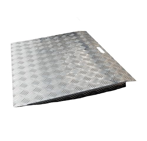 Türschwellenrampe aus Aluminium - 7 bis 15 cm Höhe (Totale Breite: 79 cm) - Bis 250 kg