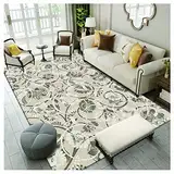 GUOCU Moderne Meliert Teppich Chic Stil Abstraktes Muster Teppich Wohnzimmerteppich Kurzflor Vintage Blumenmuster Teppich Trend Vintage Terrassen Teppich,Bunt15,60x90cm