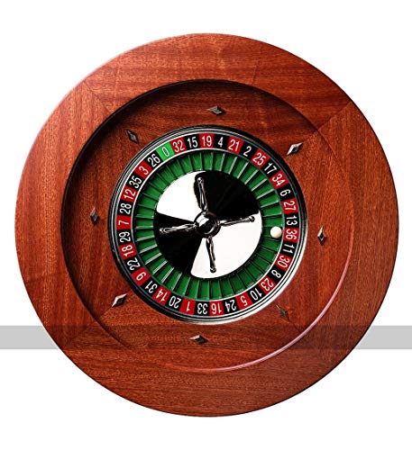 Dal Negro Montecarlo 50cm Mahogany Roulette Wheel with Precision Bearing Mechanism (Quadratto Style)