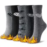 Niofind Thermosocken Damen, Wollsocken, Wintersocken Damen, Dicke Stricksocken, Warme Socken Damen, Bunte Gemütlich und Atmungsaktiv, 37-42, 5 Paar