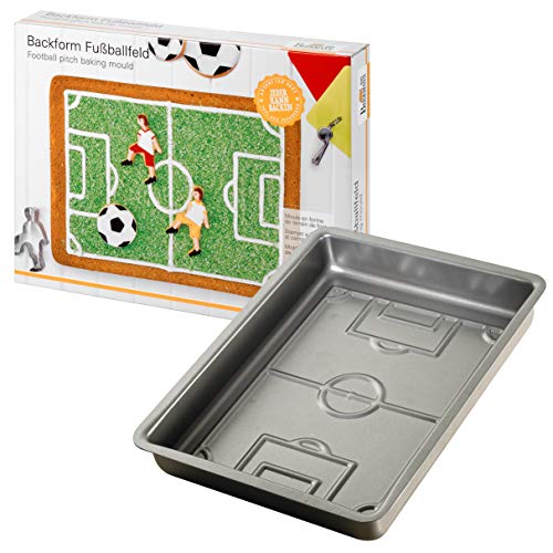 RBV Birkmann, 214224, Motivbackform Fußballfeld, mit Antihaftbeschichtung, 22 x 30 x 4.5 cm