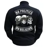 Männer und Herren Freizeitjacke No Politics No Religion mit Rückendruck