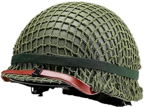 Amerikanischer M1 Stahlhelm aus dem Zweiten Weltkrieg Repl Replik-Helm für militärische Ausrüstung aus dem Zweiten Weltkrieg mit Netzschild