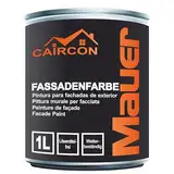 CAIRCON Fassadenfarbe für Außen Wandfarbe Außenfarbe Weiss Wetterfest 750ml