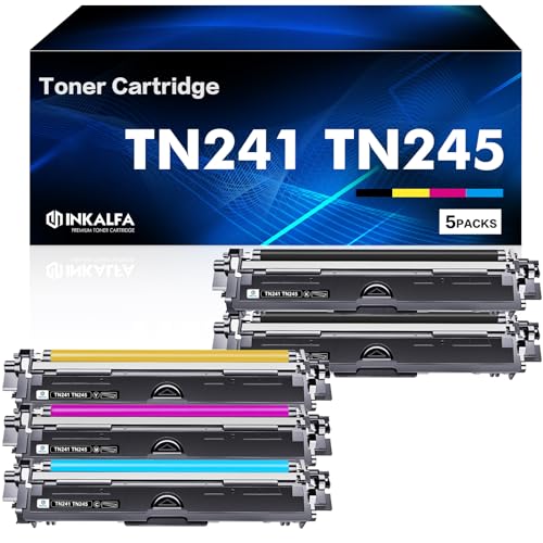 5er-Pack TN241 TN245 Kompatibel für Brother MFC 9332CDW Toner DCP 9022CDW MFC 9142CDN HL-3142CW MFC-9332CDW DCP-9022CDW MFC-9142CDN DCP-9020CDW DCP-9017CDW HL-3152CDW TN-241 TN-245 TN242 TN246