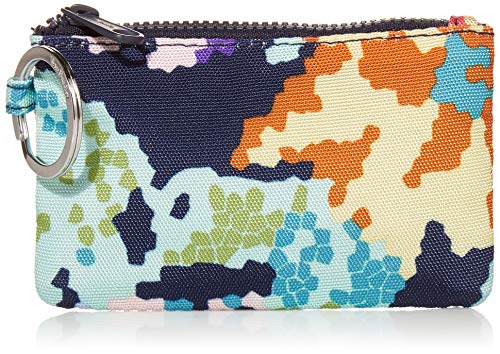 Vera Bradley Damen Recycled Lighten Up Reactive Zip ID Case Wallet Ausweishülle, Happy Blooms Kreuzstich