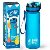 schmatzfatz Trinkflasche Kinder Auslaufsicher 0,5L, Sport Trinkflasche Schule zum Wandern & Fitnessstudio, Geschmacksneutrale Wasserflasche 500ml, Trinkflasche mit Fruchteinsatz, BPA-Frei