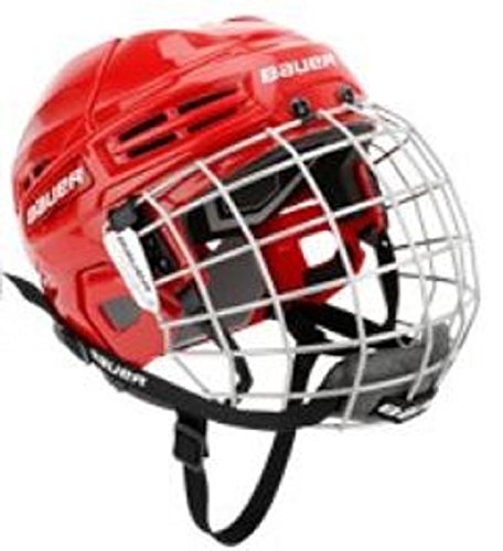 Bauer Helm mit Gitter IMS 5.0, Kopfumfang 56-60, in der Farbe red