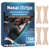 Nasenpflaster, Anti Schnarch, 100 Stück Nasenpflaster Besser Atmen, Extra Starker Nasenstrips, Lindern Eine Verstopfte Nase Aufgrund Allergien