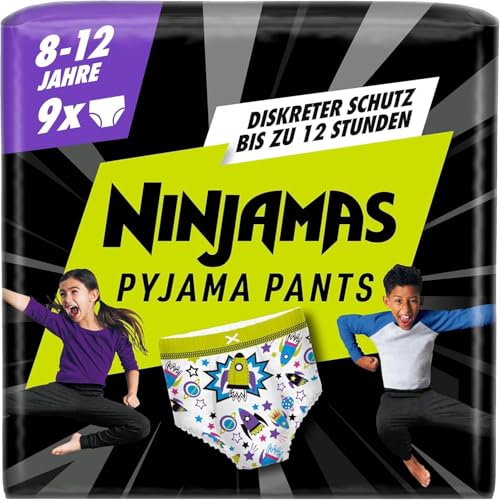 Ninjamas Pyjama Pants Raumschiff, 9 absorbierende Nachthöschen, 8 Jahre, 27kg-43kg