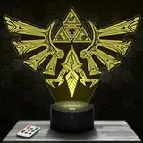 Triforce Nachttischlampe, Dekoration, Schlafzimmer, Jungen, Gamer, Videospiele, Geschenkidee, Triforce, Geschenkidee, gedämpftes Licht, Nachtlicht, Deko, Büro, Geschenkidee für Jugendliche, originell