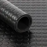 Floordirekt Gummimatte mit Rillen - Geruchsarme Bodenmatte - Gummiläufer 3mm dick, feingerippt in Schwarz und Grau (100 cm x 150 cm, Schwarz)