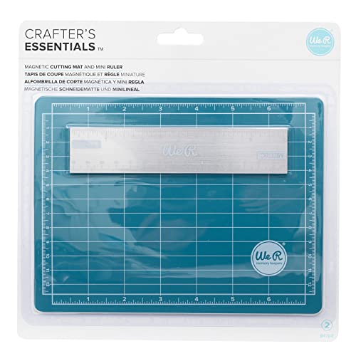 We R Memory Keepers Tools - Magnetische Mat & 6" Magnetische Lineal, Mehrfarbig