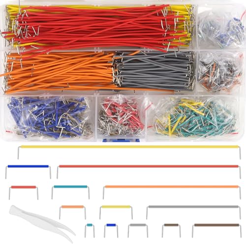 Breadboard Steckbrücken Jumper Wire 840 Stück Jumper Kabel Jumper Cable Wire Kit steckbrücken mit 14 Verschiedene Längen Male zu Male Jumper Kabel Drähte Steckbrett Set mit Kunststoffbox