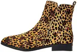 FIND Flat Leather Pull On, Damen Stiefeletten, Braun (Leopard Spiga), 37 EU (4 UK)