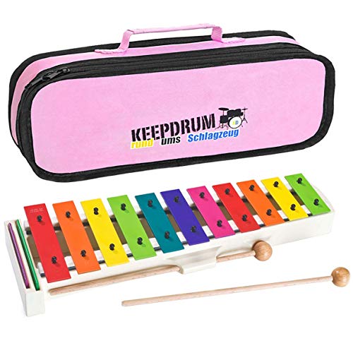 Sonor BWG Boomwhackers Glockenspiel + keepdrum MB01PK Tasche Pink