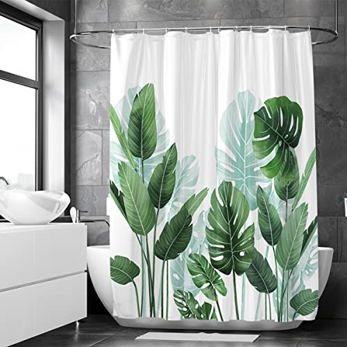 Loti Living Anti-Schimmel Duschvorhang 180x200 cm - Strelitzia Polyester - Inkl. Ringe - Shower Curtains - Duschvorhang Anti Schimmel - Duschvorhang Badewanne - Duschvorhang Pflanzen