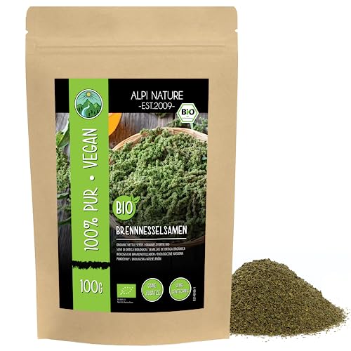 Brennesselsamen BIO 100g von Alpi Nature, Brennessel Samen getrocknet zum Essen und Brennnessel Tee