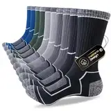 inaWarm Socken Herren 43-46 37-42 47-50,Wandersocken Atmungsaktive Baumwolle Sportsocken Gepolsterte Laufsocken,Trekkingsocken Sneaker Socken 5 Paar Arbeitssocken