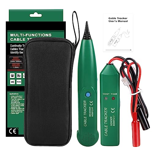 Cable Tracker, CJBIN Kabelbruch Suchgerät Mähroboter Multifunctional Cable Checker Wire Cable Tester für Netzwerk Wartung Collation, Telefonleitungstest, Kontinuitätsprüfung LAN Netzwerkkabel Tester