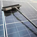 QFGain Reinigungswalze FüR Solarmodule – Trocken-/Nassbetrieb, Verstellbare Teleskopstange, Automatisch Um 360° Drehbare Dachreinigungswalze, Reinigungsbreite 60 cm,Mainspower-3.5m