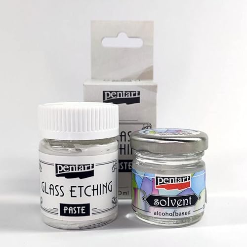 Zita´s Creative Glasätzungspaste 50ml im Set mit 30ml Verdünner. Glass Etching Paste, Ätzpaste, Frosteffekt