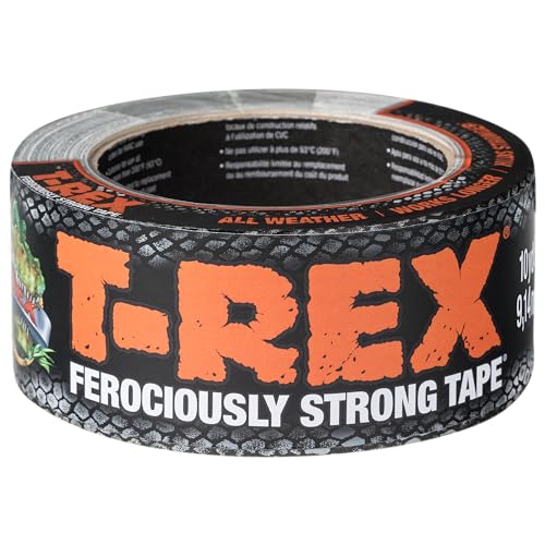 T-Rex Tape 821-01 Gewebeband – Extrem starkes Panzertape – Wasserdichtes Reparaturband für innen & außen – Klebeband zum Reparieren & Befestigen – 48mm x 9,1m, Grau