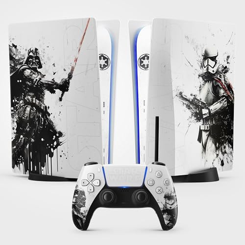 PS5 Skin Trooper Sticker, Aufkleber für Playstation 5r, Konsole und Controller, Standard Edition Disc, Skin Trooper (1 Controller)