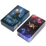 ANUFER 78St/Set Tarot-Karten Deck Tafel Zukünftiges Erzählen Divination Spiel Englische Ausgabe Hexen SN07408