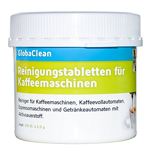 GlobaClean® Reinigungstabletten für Kaffeevollautomaten & Kaffeemaschine kompatibel mit allen Herstellern 250x 2g