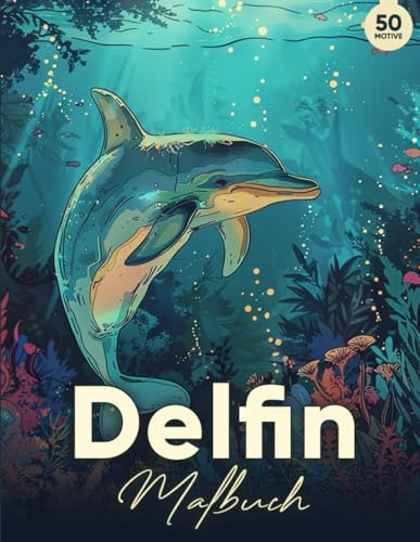 Delfin Malbuch: 50 Wunderbare Delfinmotive zur Stressbewältigung und Entspannung - Tier Malbuch für Erwachsene, Kinder und Jugendliche