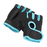 ensecoo Neue Sportart Radfahren Fitness Gym halbe Finger-Handschuhe Gewichtheben uebung Training - Schwarz mit blauem L