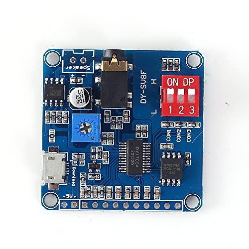 DollaTek Voice Sound Playback Modul Arduino MP3 Player Modul UART I/O Trigger Klasse D Verstärkerplatine 5W 8M Speicher SD/TF Karte