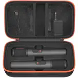 Boobowl Bluetooth Mikrofon Case Kompatibel mit JBL PartyBox Wireless Mic J2X Digitalmikrofone, tragbare Mic Box für wiederaufladbare Batterie, Empfänger, Adapter (nur Tasche)-Schwarz