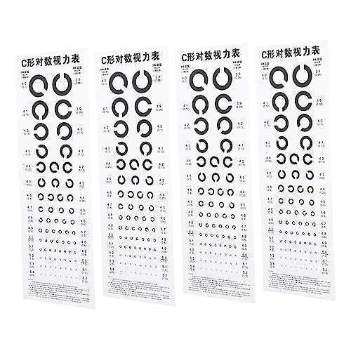 4 Stück Piloten-augentest Testdiagramm Für Das Sehvermögen Hängende Sehtafeln Visuelle Untersuchungstabellen Hängender Sehtester Standarddiagramm Pvc Kurzsichtig Prüfer Kleinkind