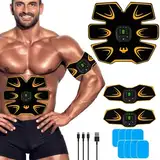 EMS Trainingsgerät, EMS Bauchmuskeltrainer, USB Wiederaufladbar Muskelstimulator, Bauchtrainer Ganzkörper ABS/Bauch/Arm/Po Trainer, Männer und Frauen