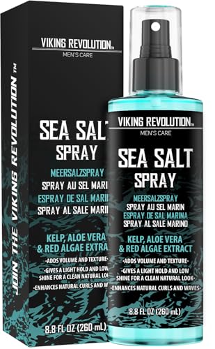 Viking Revolution Sea Salt Spray Hair Men - Meersalzspray für Männer - Salzspray mit Kelp, Aloe Vera & Rotalgenextrakt - Haarspray Männer für mehr Volumen - 260 ml