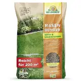 Neudorff RasenDünger Moos- & UnkrautStopp – Rasendünger mit Eisen und Kalium sorgt für einen dichten, grünen Rasen ohne Moos und Unkraut, 10 kg für 200 m²