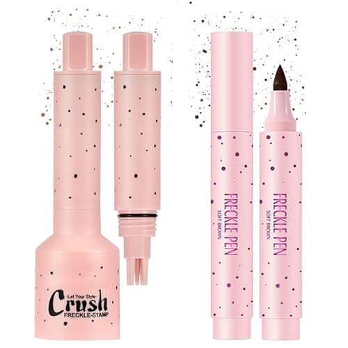 2 Stück Sommersprossen Stift, Freckles Pen, Sommersprossen Stempel – Schweißfestes und Langanhaltendes Make-up für Kreatives Make-up, Bühnenauftritte Oder den Täglichen Gebrauch