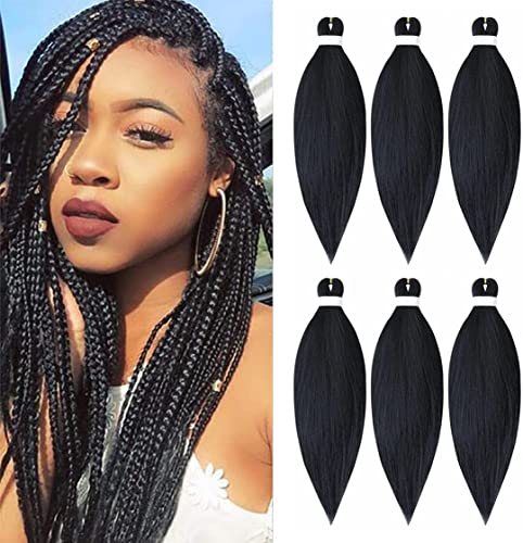DT CHERYL Pre-stretched Braiding Haar 26 Zoll 6 Packs/Lot Easy Braid Professionelle Kunstfaser Hot Water Setting Professional Soft Yaki Textur Crochet braids extension 1B