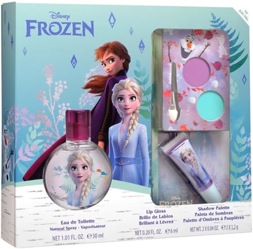 Frozen Geschenkset - EDT 30ml - Lip Gloss - Lidschattenpalette/Mädchen Spielzeug