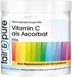 Fair & Pure® - Vitamin C Pulver - 500g Pulver - 100% reine Ascorbinsäure ohne Zusatzstoffe - Vegan - Apothekenqualität