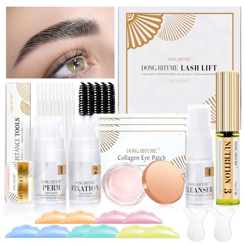 Wimpernlifting Lash Lifting Kit mit Glue Balm, DONG RHYME Wimpernlifting Kit mit Klebebalsam in Pfirsichgeschmack Lash Lift Wimpern Perming Professionell Wimpernverlängerung Wimpern Lifting Curling