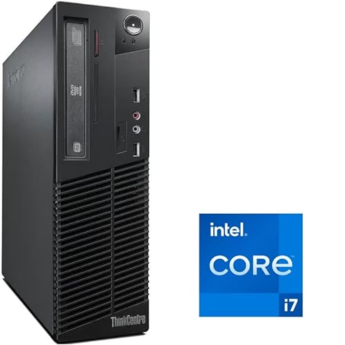 Lenovo - Schneller PC mit Intel Core i7 4790 - Desktop Computer + Silent Rechner für Büro & Home Office mit 4 GHZ - 16GB RAM - 512GB SSD - USB3.0 - WLAN - inkl Windows 11 Pro und Office 2010 | 7672