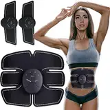 Retoo EMS Bauchmuskeltrainer Bauchtrainer, Elektrische Muskelstimulation, Muskelstimulator, Trainingsgerät für Herren Damen zum Muskelaufbau, Bauchmuskel Trainingsmaschine, 6 Modi, Bauch, Arm, Bein